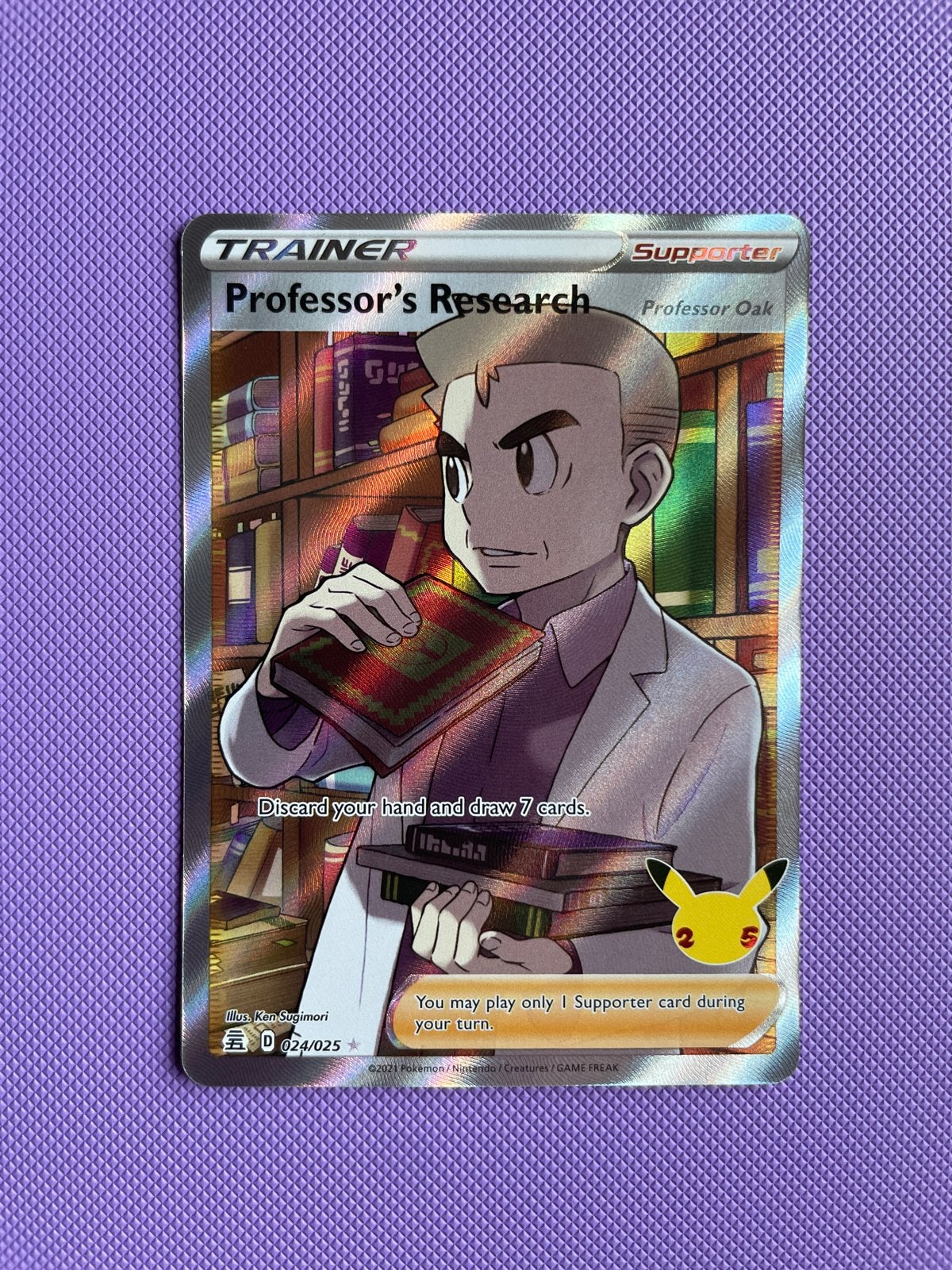 Professor's Research (Professor Oak) Celebrations, Ophalen of Verzenden, Zo goed als nieuw, Losse kaart, Foil