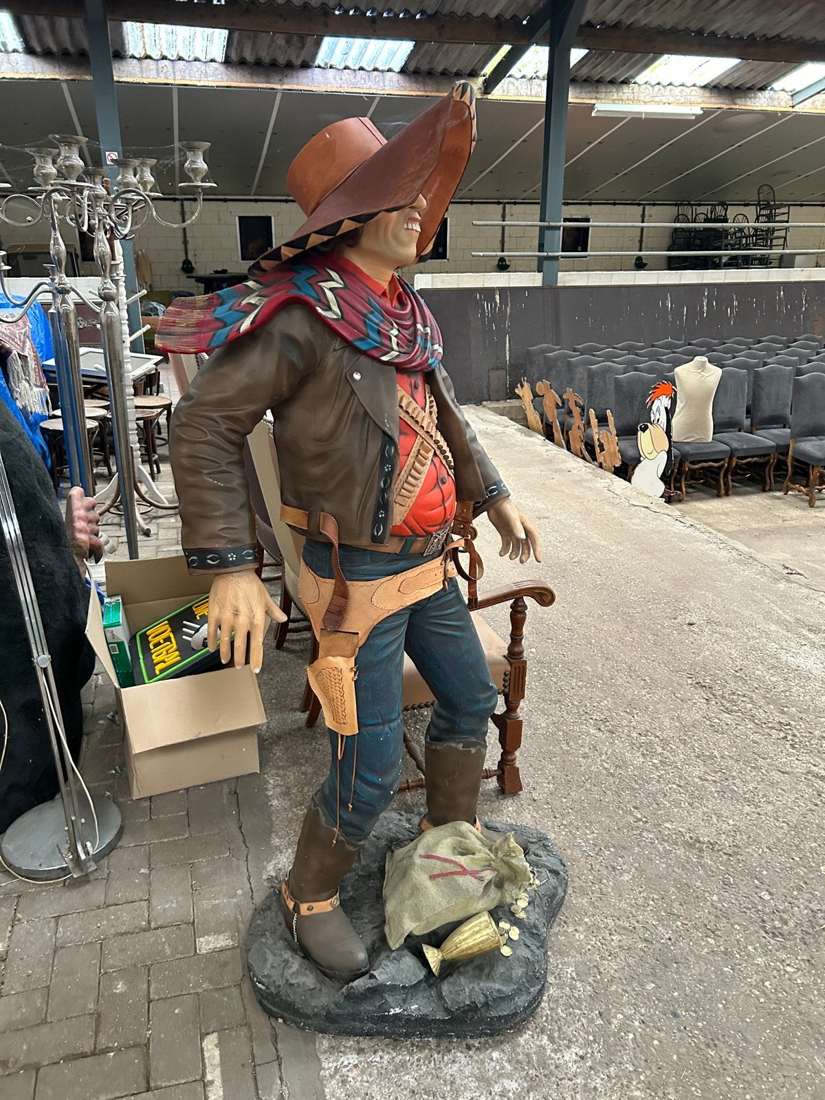 Levensgrote Cowboy Beelden - Unieke Decoratie, Ophalen of Verzenden
