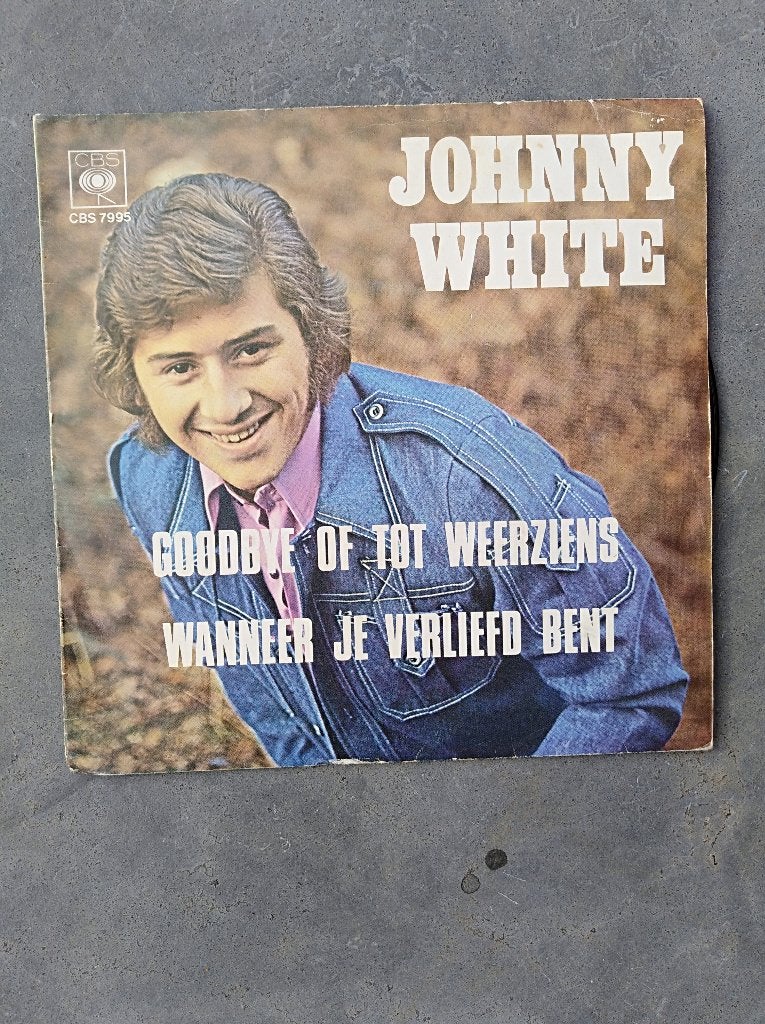 †JOHNNY WHITE: "Goodbye of tot weerziens"/JOHNNY WHITE-SETJE, Ophalen of Verzenden, Zo goed als nieuw, 7 inch, Levenslied of Smartlap