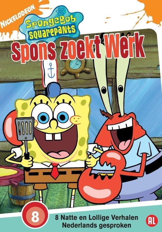 DVD SpongeBob Squarepants - Spons zoekt werk, Alle leeftijden, Ophalen of Verzenden, Gebruikt, Amerikaans