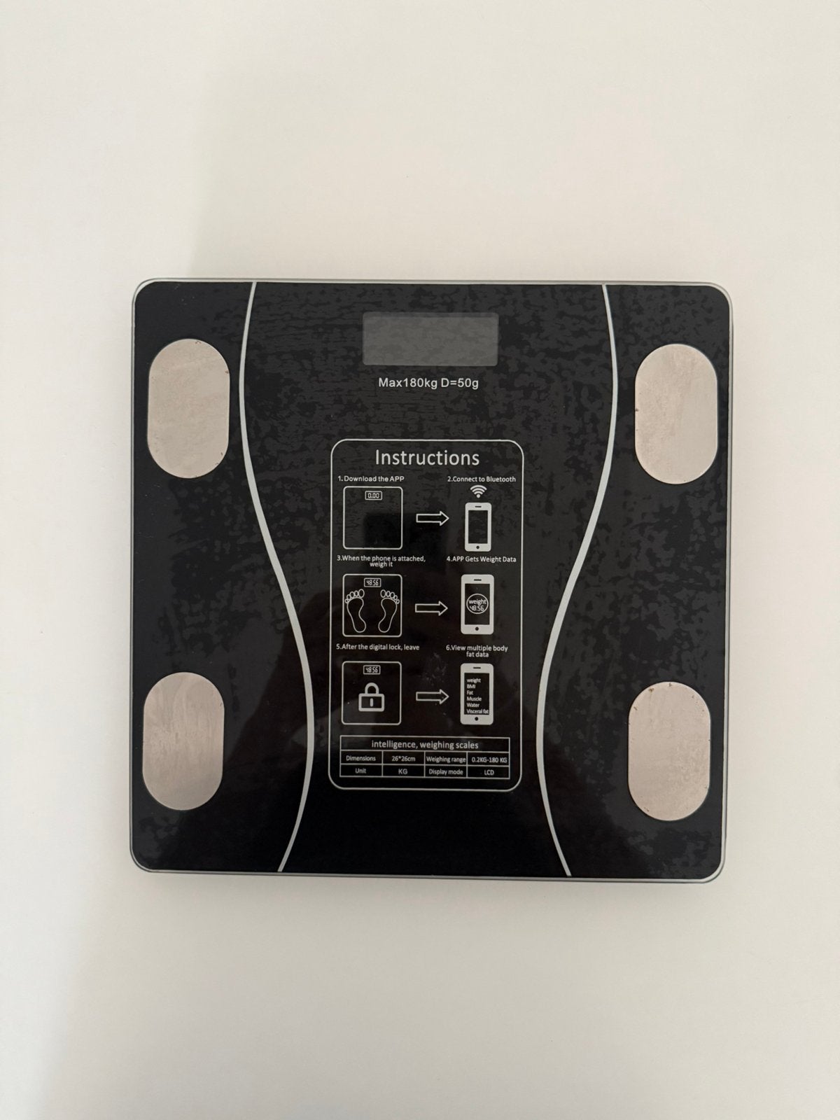 Digital Body Weight Scale, Ophalen, 1 tot 500 gram, 100 kg of meer, Personenweegschaal