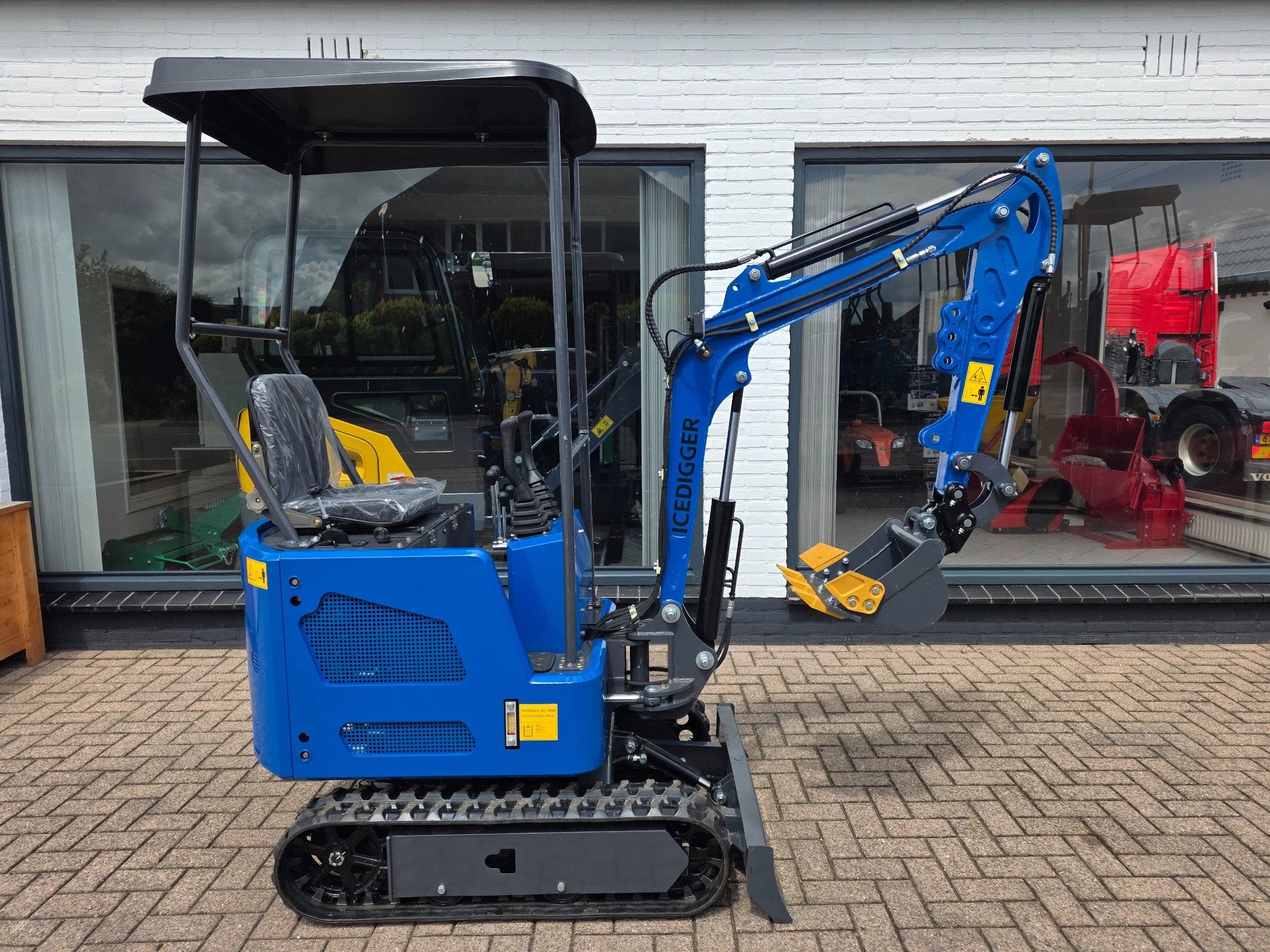 Ice digger Graafmachine minigraver knikgiek snelwissel, Graafmachine