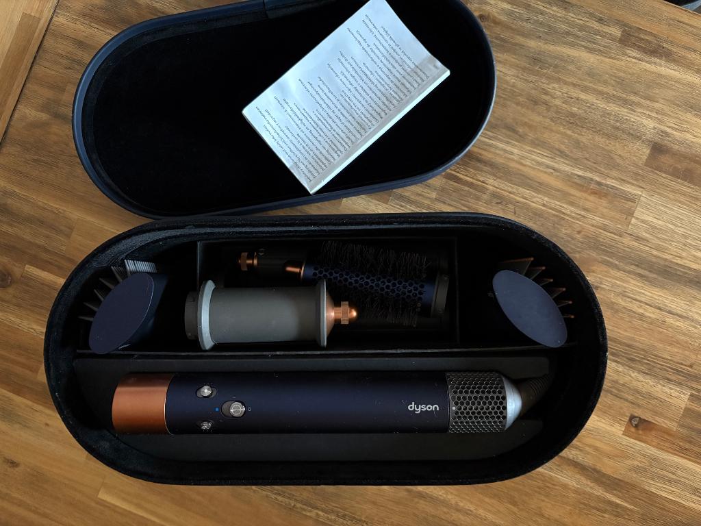 Dyson Airwrap Multistyler Pruisisch blauw/koper, Ophalen, Zo goed als nieuw, Föhn of Haardroger