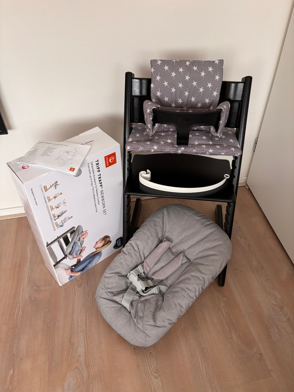 Stokke set, Kinderen en Baby's, Kinderstoelen, Ophalen of Verzenden, Gebruikt, Meegroeistoel