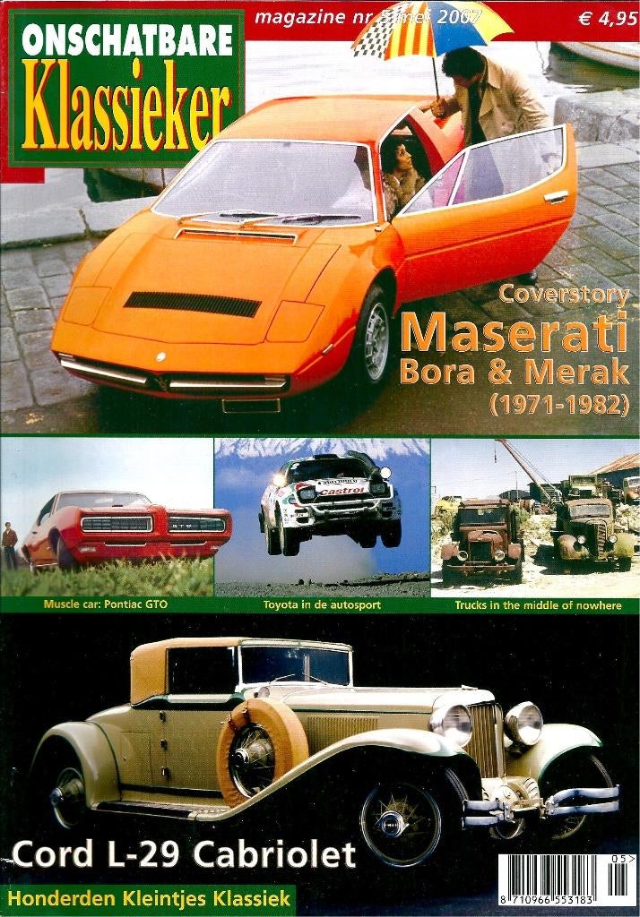 Onschatbare Klassieker reportage Maserati Bora en Merak, Ophalen of Verzenden, Gelezen, Overige merken
