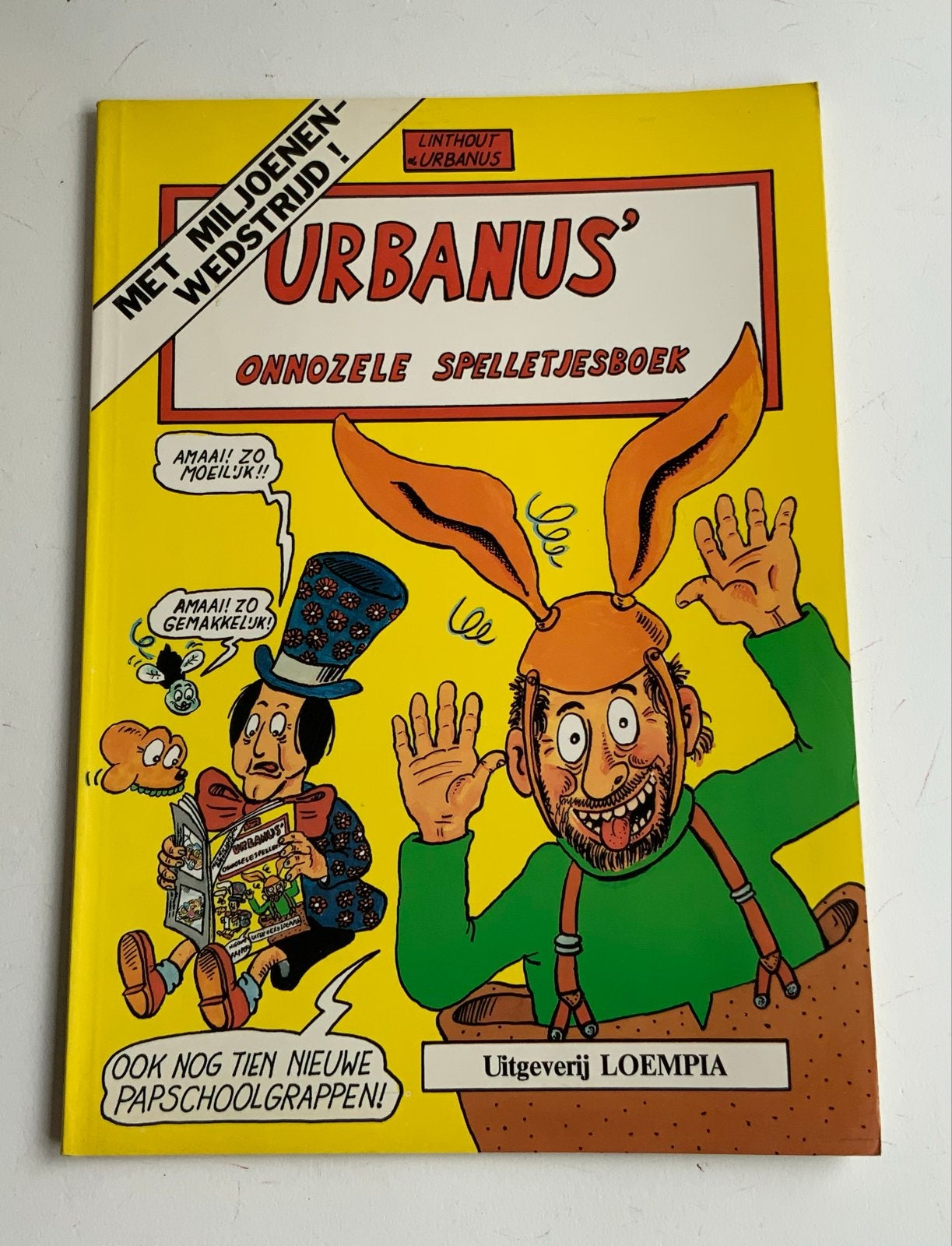 Urbanus Onnozele Spelletjesboek - Met Miljoenen-Wedstrijd!, Eén stripboek, Ophalen of Verzenden, Gelezen
