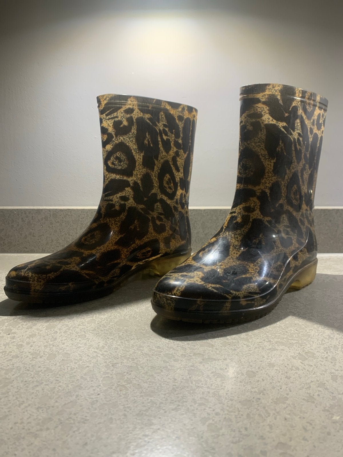Leopardprint Regenlaarzen Maat 40, Bruin, Ophalen of Verzenden, Regenlaarzen, Zo goed als nieuw