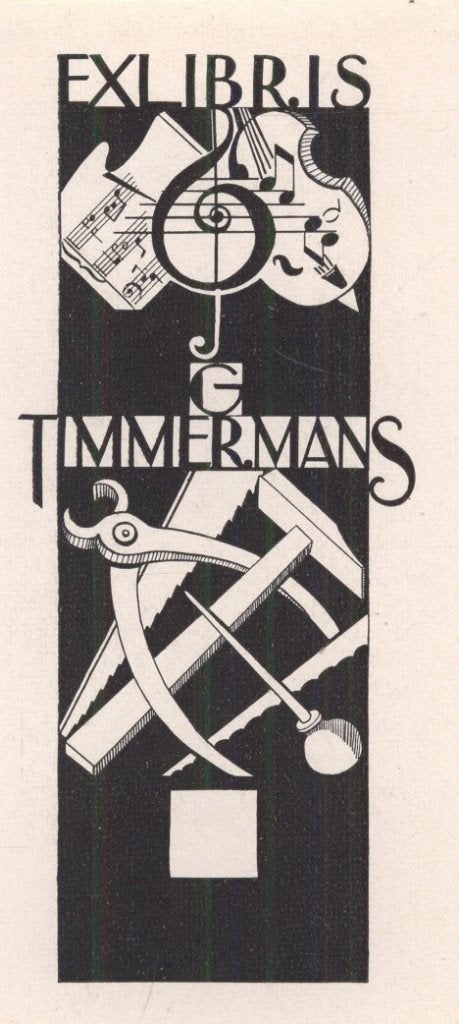 1506 Ex Libris Nederland : Jeanne Bieruma Oosting, 1933, Verzenden, Ex libris
