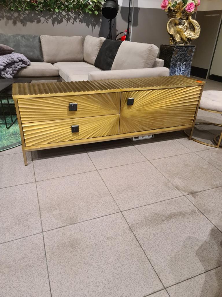 Nieuwe icathcers Sunray dressoir 160cm goud kleurig €275, Ophalen, Hout, Nieuw, Goud