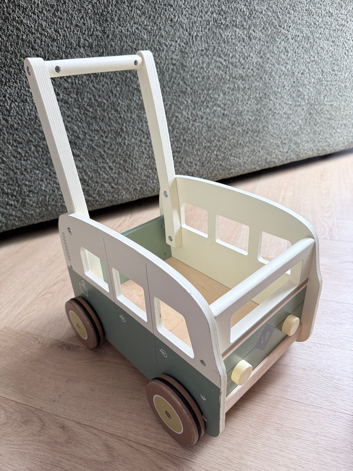Little Dutch Vintage houten loopwagen – groen | 9/10, Ophalen of Verzenden, Zo goed als nieuw, Overige typen