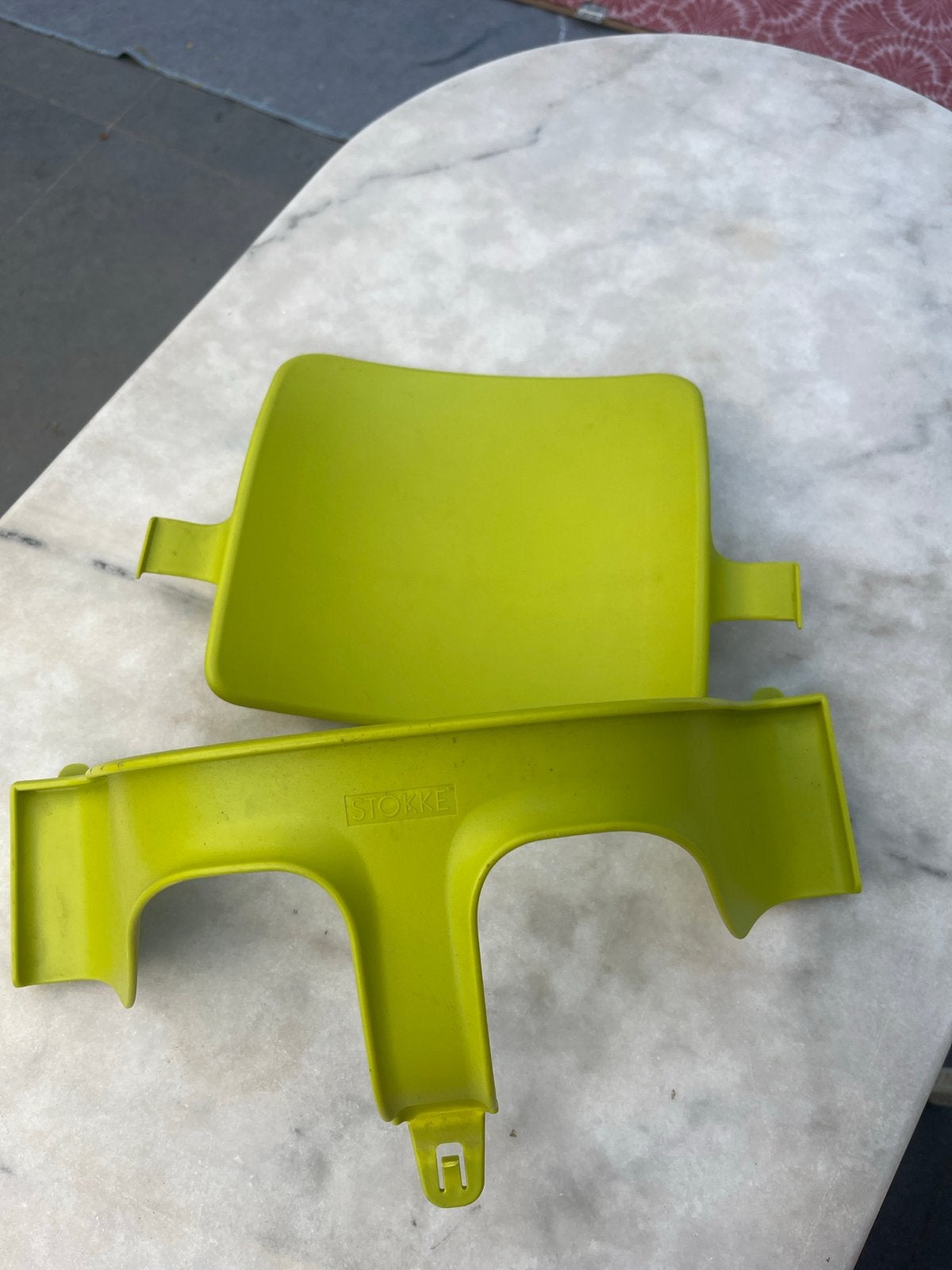 Stokke Tripp Trapp stoelverkleiner en Kussenset, Kinderen en Baby's, Kinderstoelen, Ophalen, Gebruikt, Meegroeistoel, Stoelverkleiner