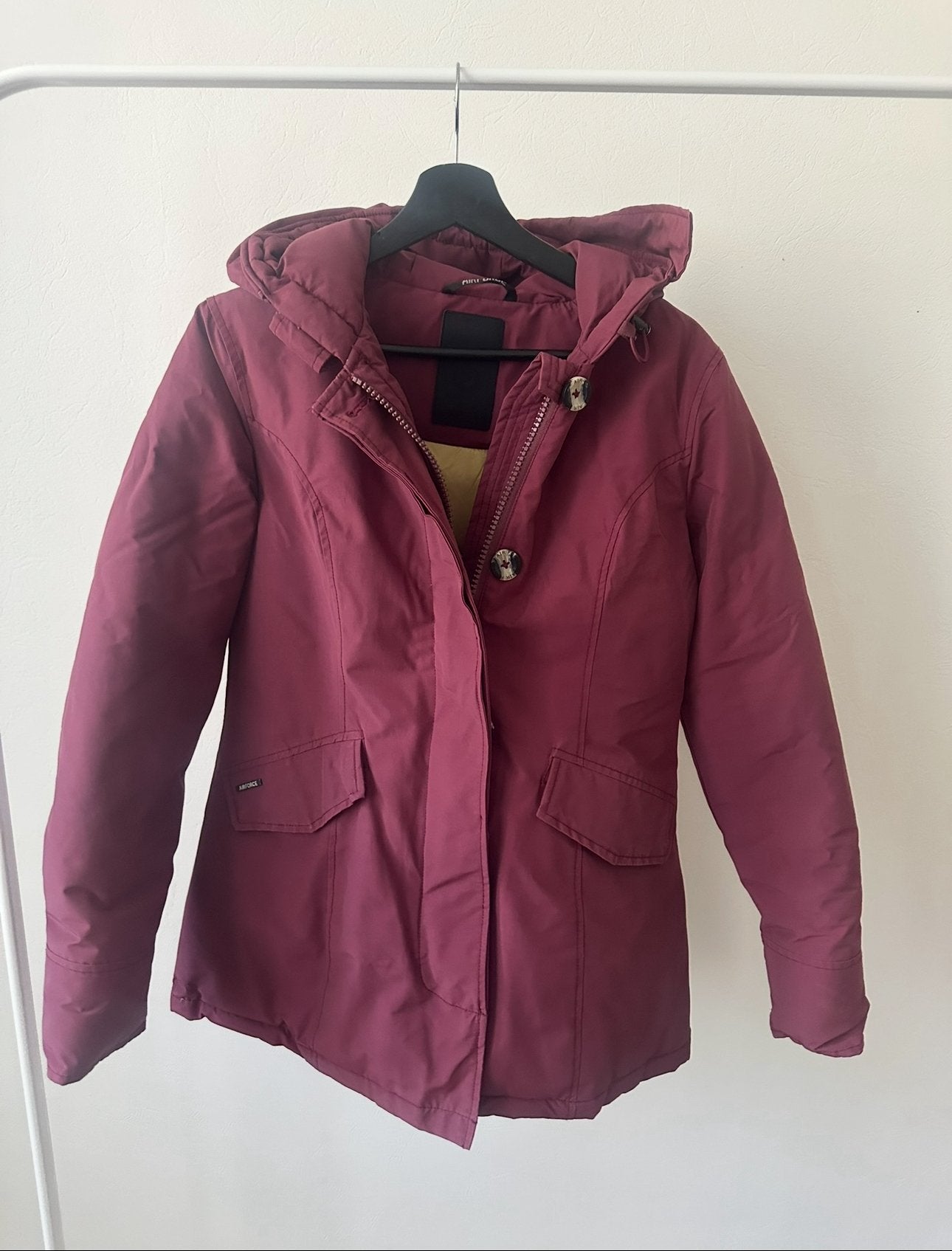 Airforce winterjas jas, Kleding | Dames, Ophalen of Verzenden, Zo goed als nieuw, Maat 38/40 (M), Rood