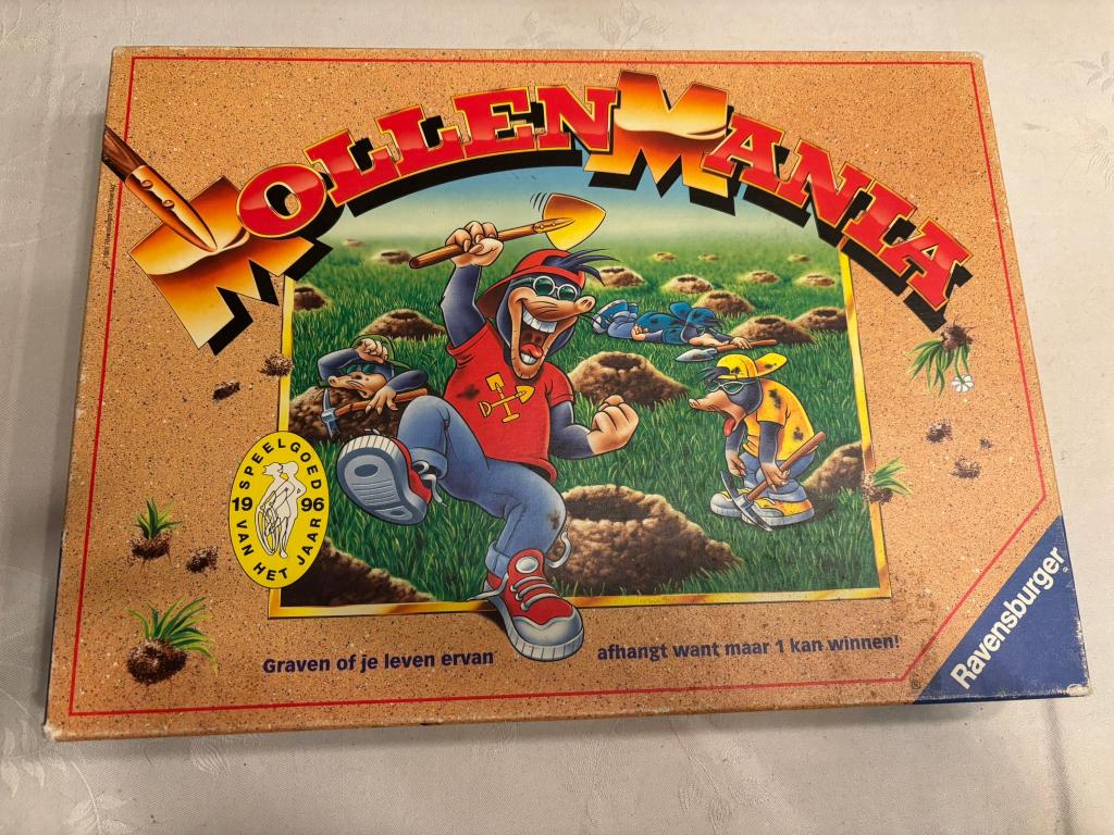 Mollen mania bordspel - ravensburger 2-4 spelers spel!, Hobby en Vrije tijd, Een of twee spelers, Ophalen of Verzenden, Zo goed als nieuw