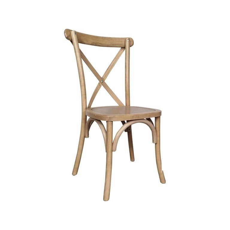 Landelijke houten cross eetkamerstoelen Silea alsie 289, Ophalen, Nieuw, Bruin, Vijf, Zes of meer stoelen