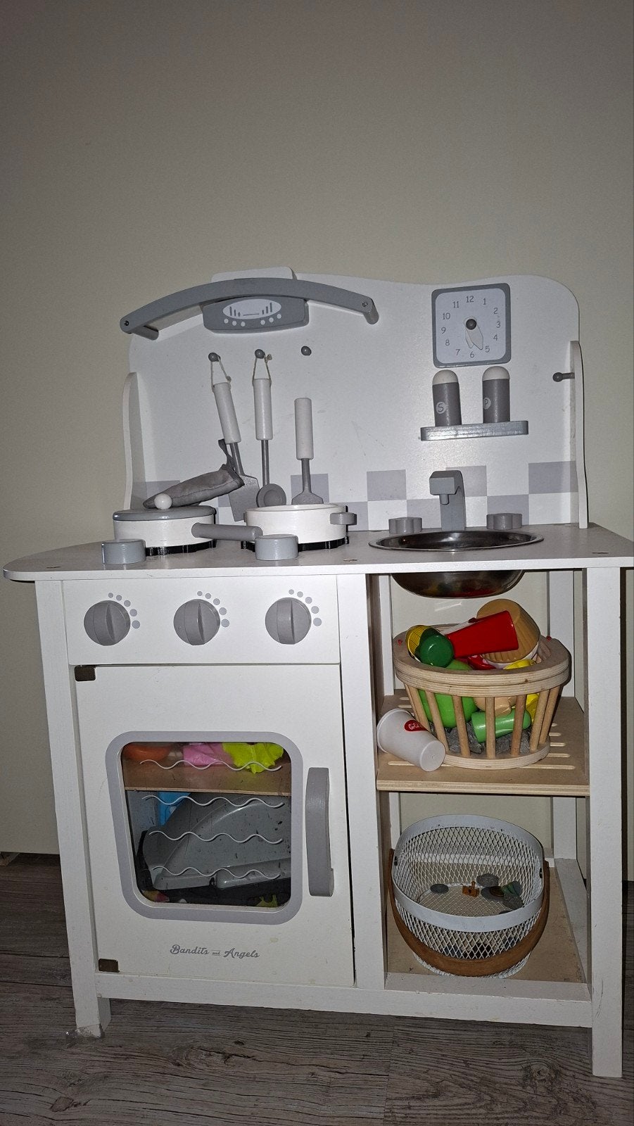 Houten speelkeuken met plastic attributen, Ophalen, Gebruikt, Hout, Speelkeuken