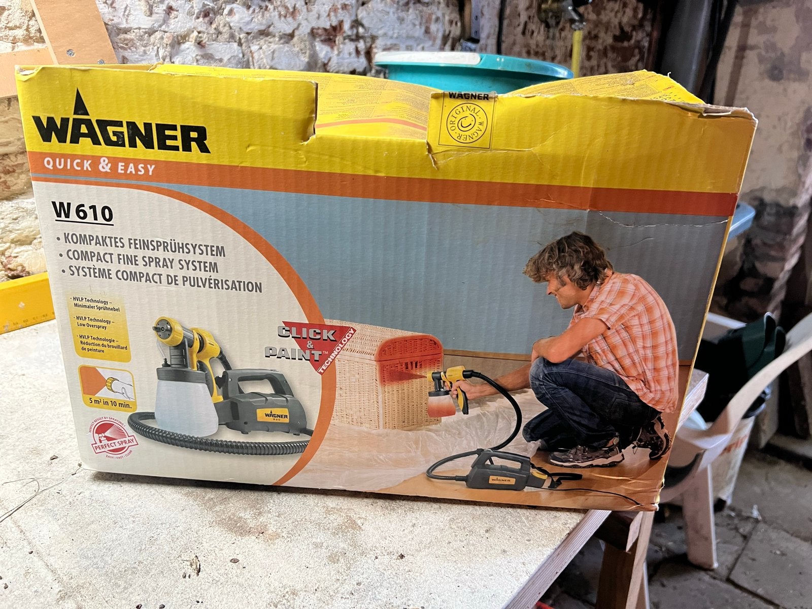 Wagner W610 Verfspuit - Compact en Gebruiksvriendelijk, Doe-het-zelf en Verbouw, Ophalen of Verzenden, Zo goed als nieuw, Verfspuit of Verfpomp