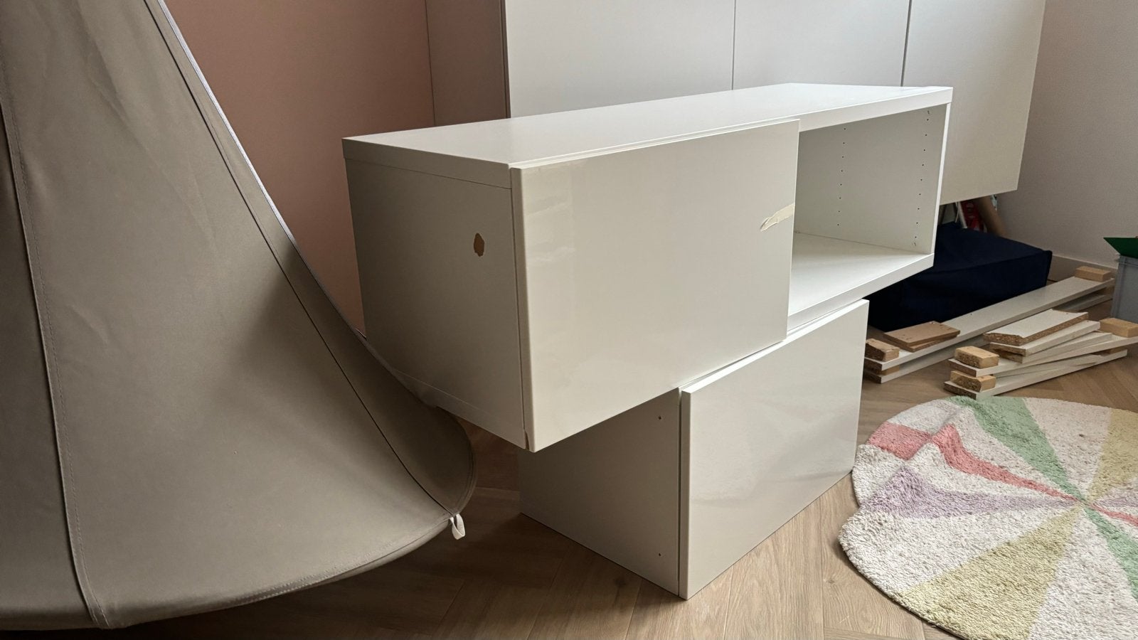 Ikea Besta kasten met deuren - 2 stuks, Ophalen of Verzenden, Gebruikt