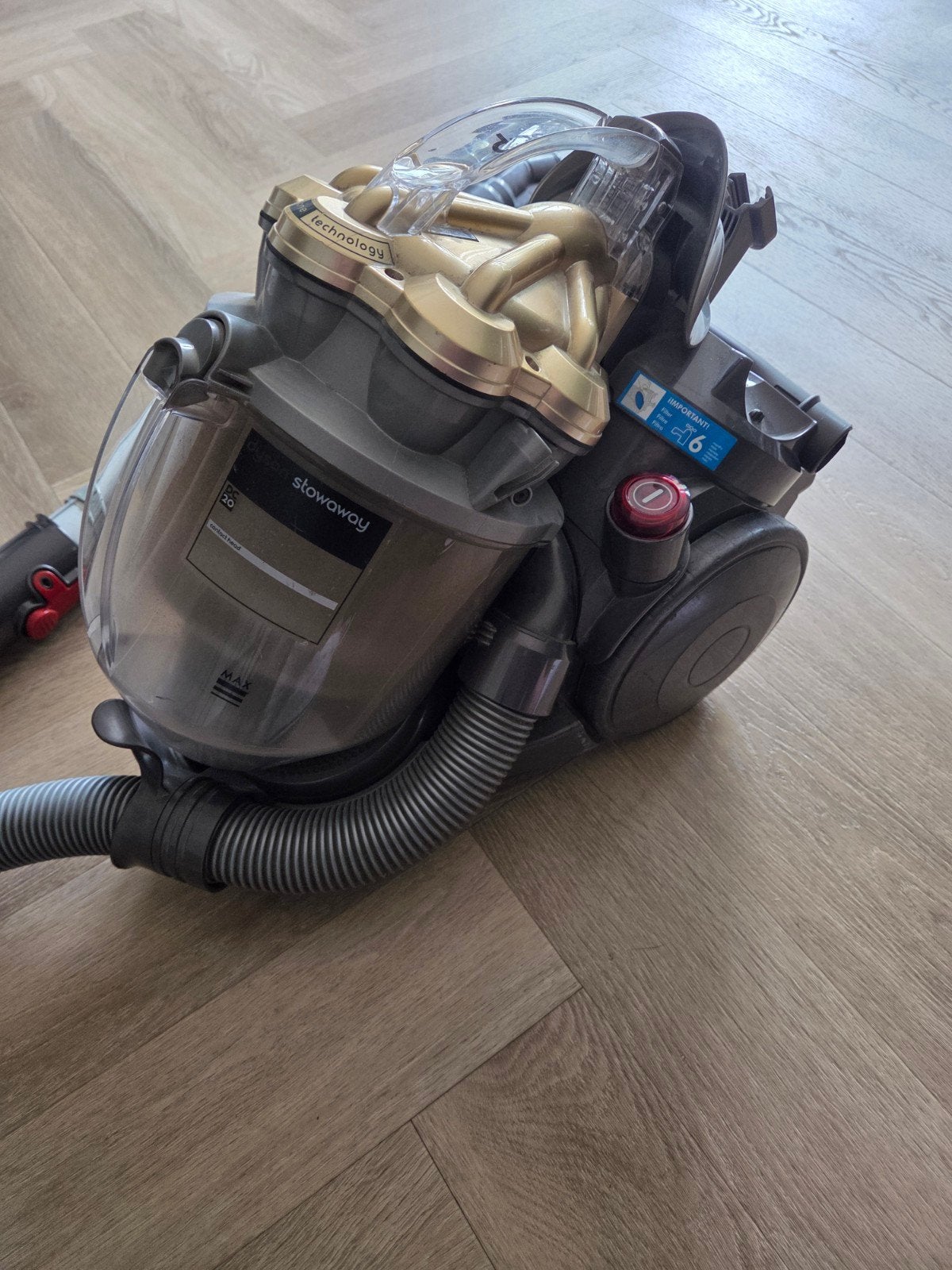 Dyson DC20 Stowaway stofzuiger, Witgoed en Apparatuur, Stofzuigers, Ophalen, Gebruikt, Geschikt voor harde vloeren, Dyson