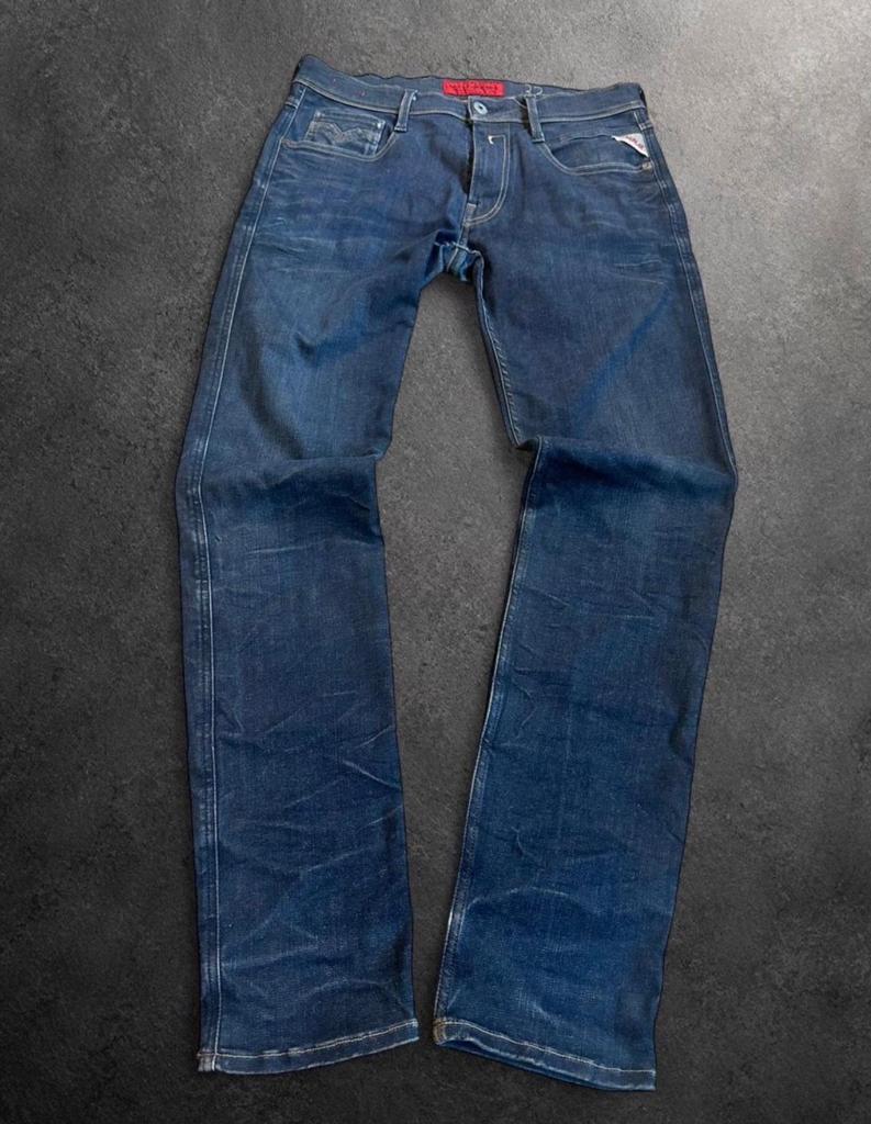 Replay Anbass Slim Fit Jeans W32 L32 Donkerblauwe Denim, Kleding | Heren, Spijkerbroeken en Jeans, Gedragen, W32 (confectie 46) of kleiner