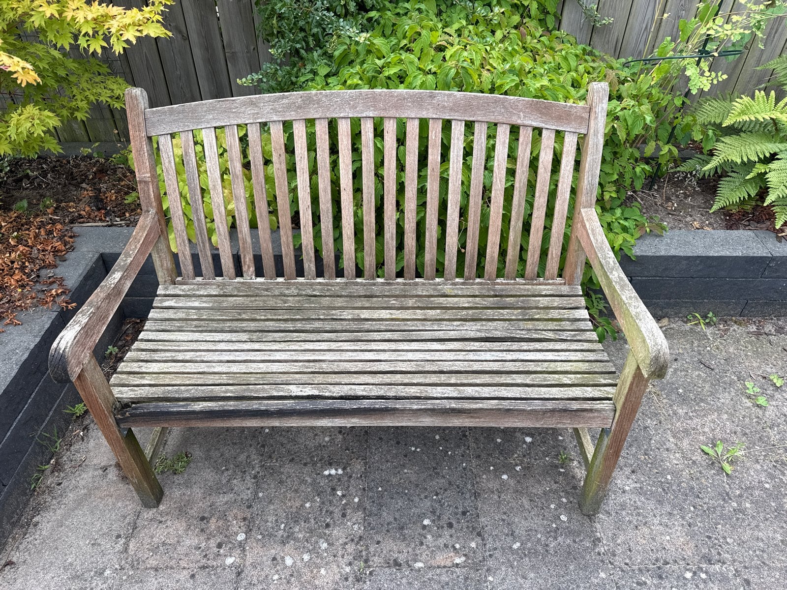 Houten tuinbank - Gebruikt, Ophalen, Gebruikt, Hout