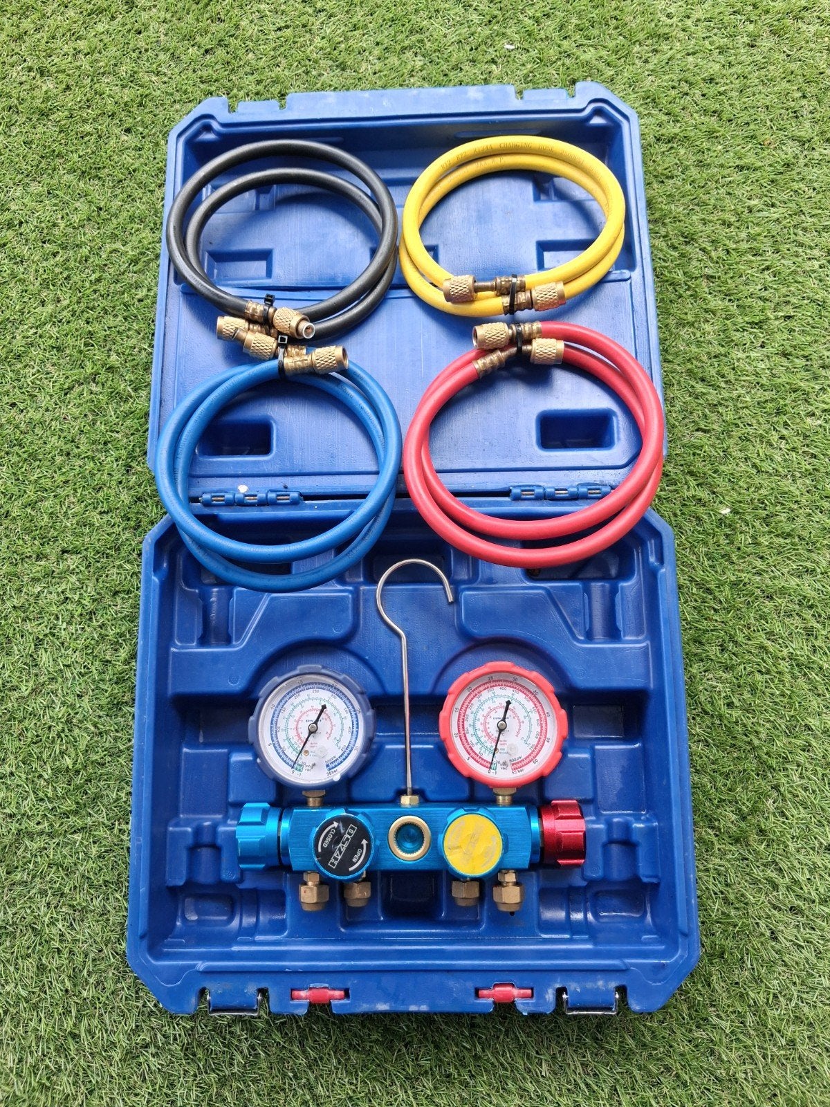 Manifoldmeter set voor airco en koelsystemen, Doe-het-zelf en Verbouw, Gereedschap | Handgereedschap, Ophalen, Gebruikt, Overige typen