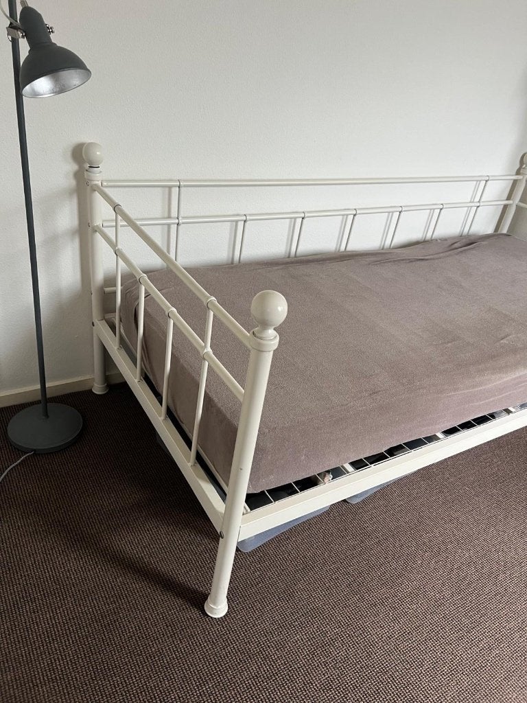 Bed 200x90 gratis, Ophalen, 90 cm, Eenpersoons, Wit