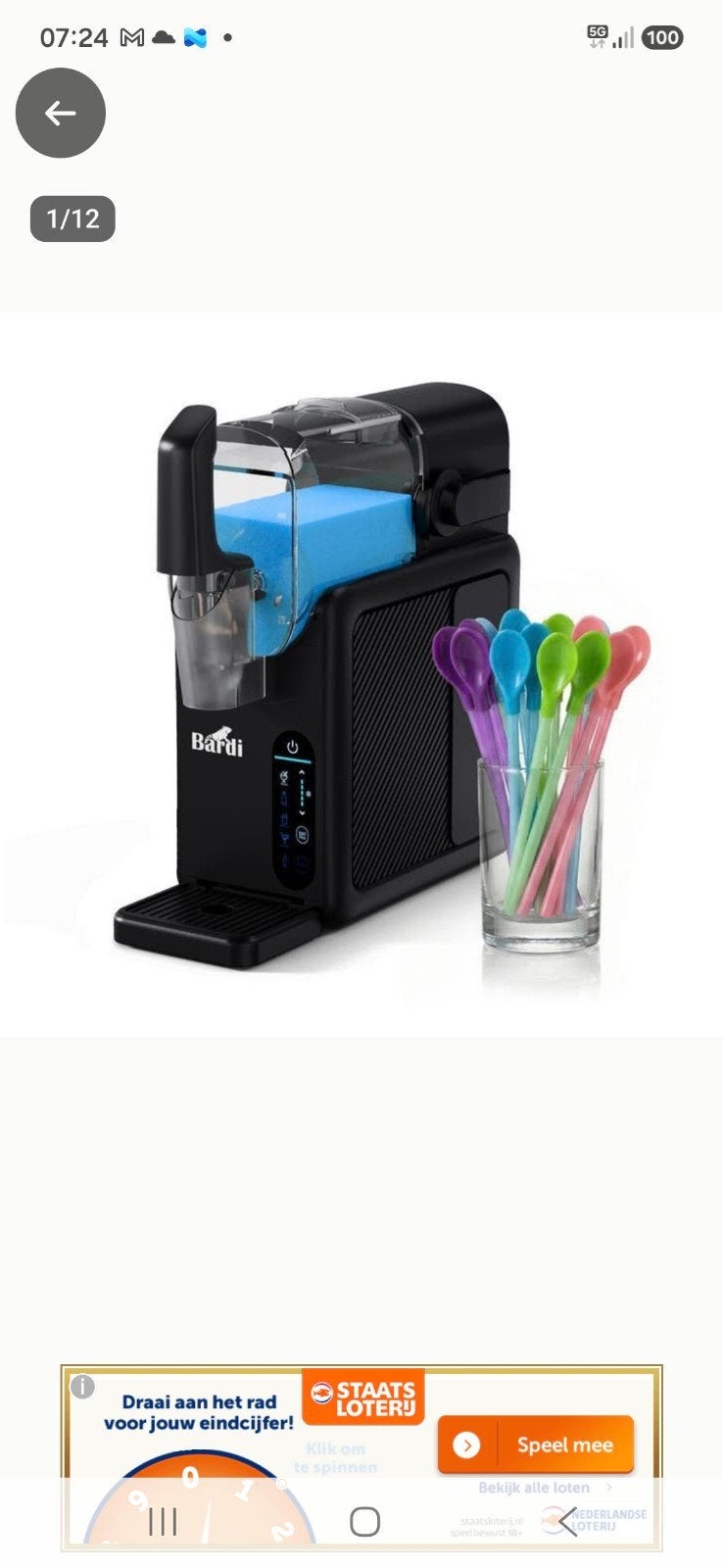 Barfu Slush Machine - Maak Slush, 2 tot 3 liter, Ophalen of Verzenden, Zo goed als nieuw, 1 snelheid