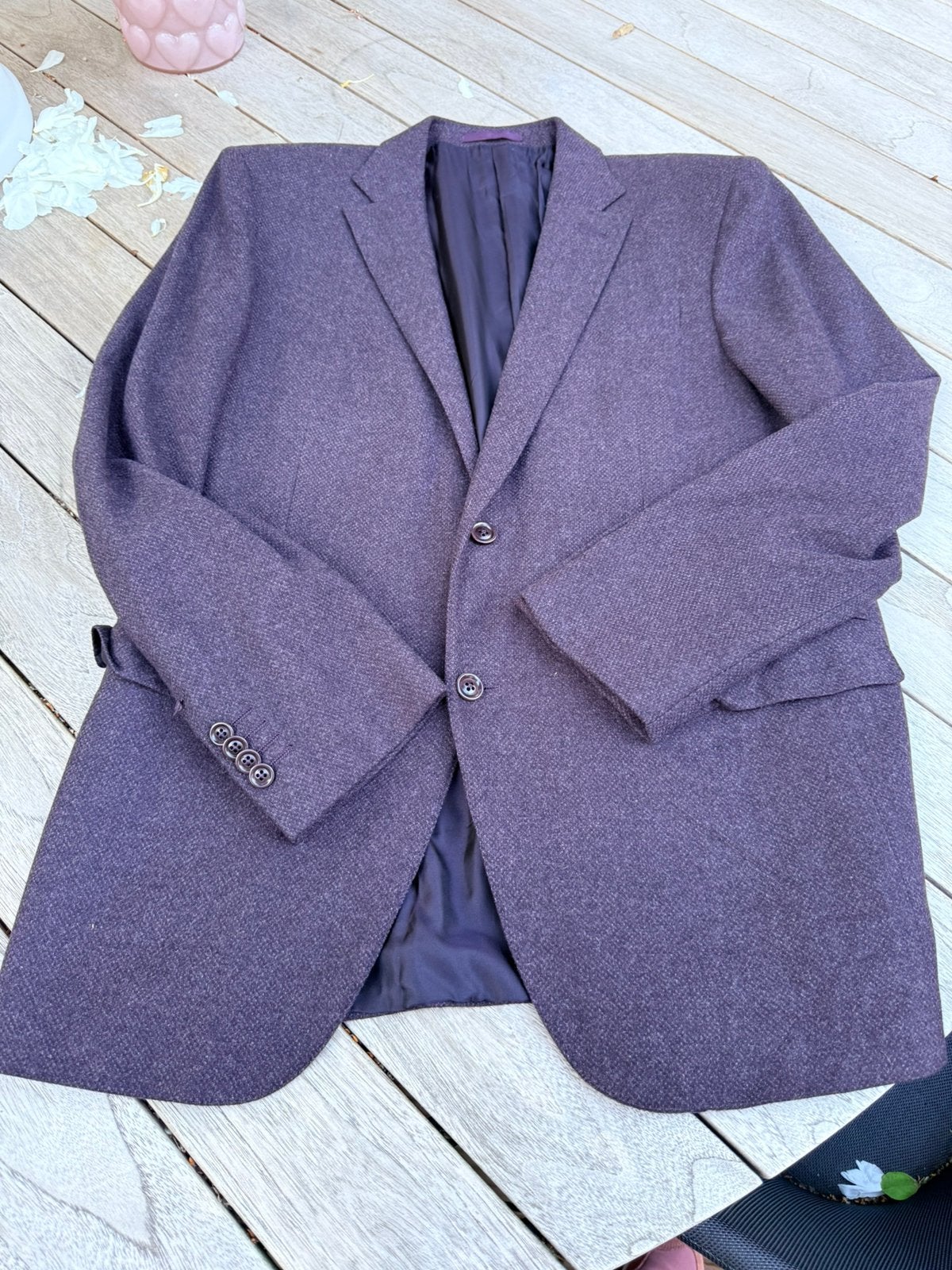 Ermenegildo Zegna paars Trofeo Cashmere colbert 54-r zgan, Ophalen, Zo goed als nieuw, Maat 52/54 (L), Paars