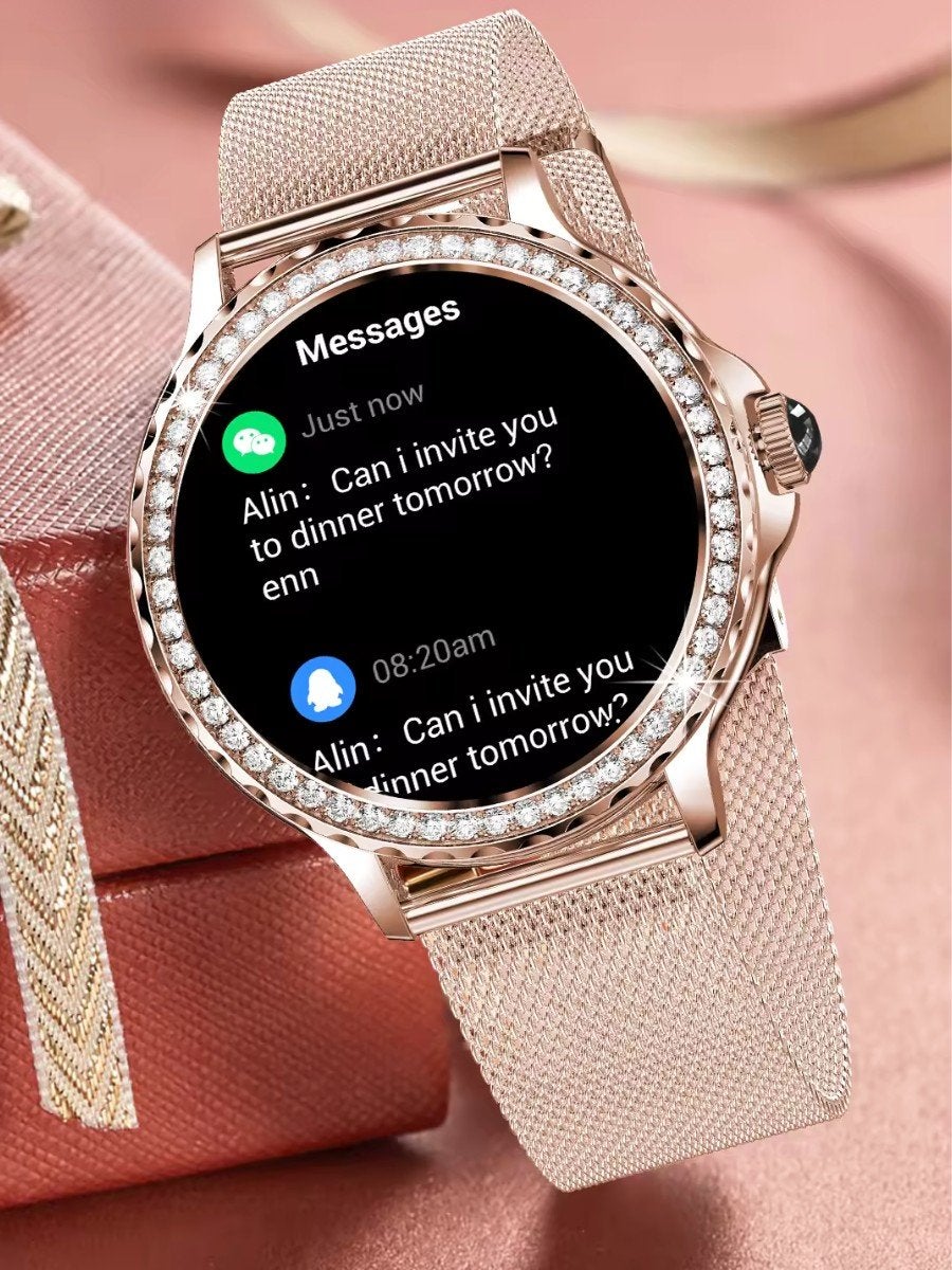 Foto 2 van Vospo Dames Smartwatch (Roségoud) – Complete set