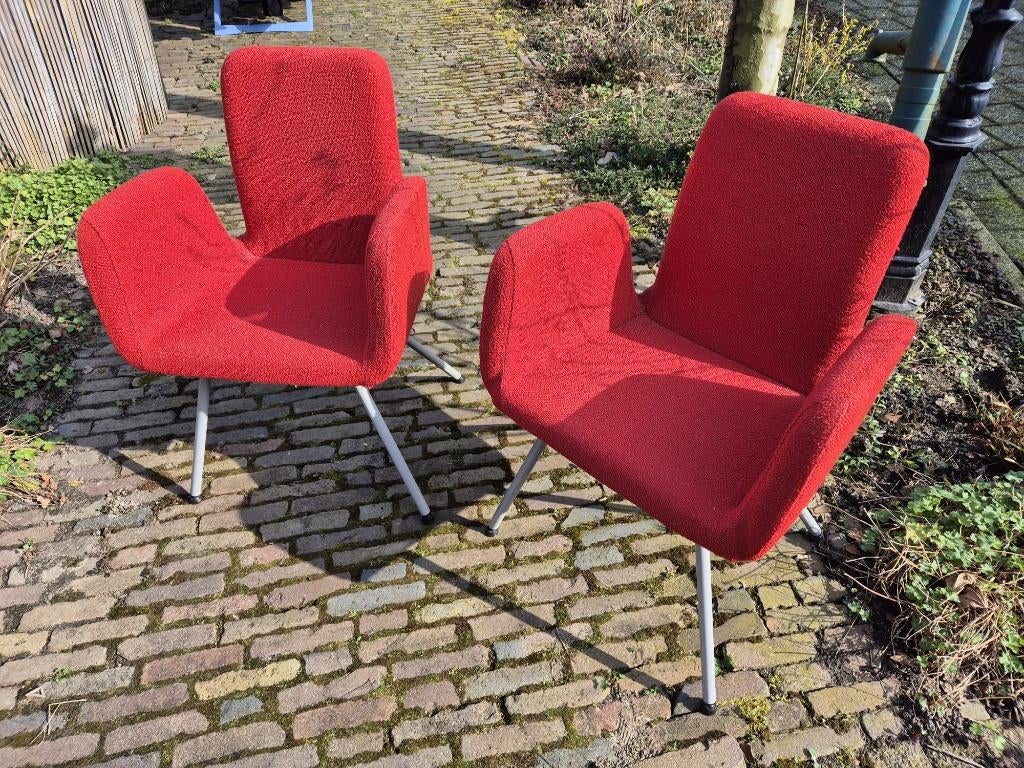 Leuke rode stoelen., Ophalen, Gebruikt, Twee, Stof