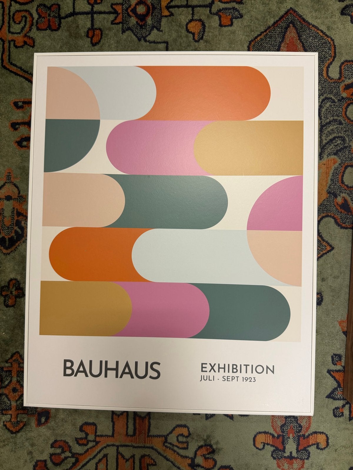 Bauhaus reproductie poster in houten lijst, Ophalen, Abstract, Papier/karton, Ingelijst