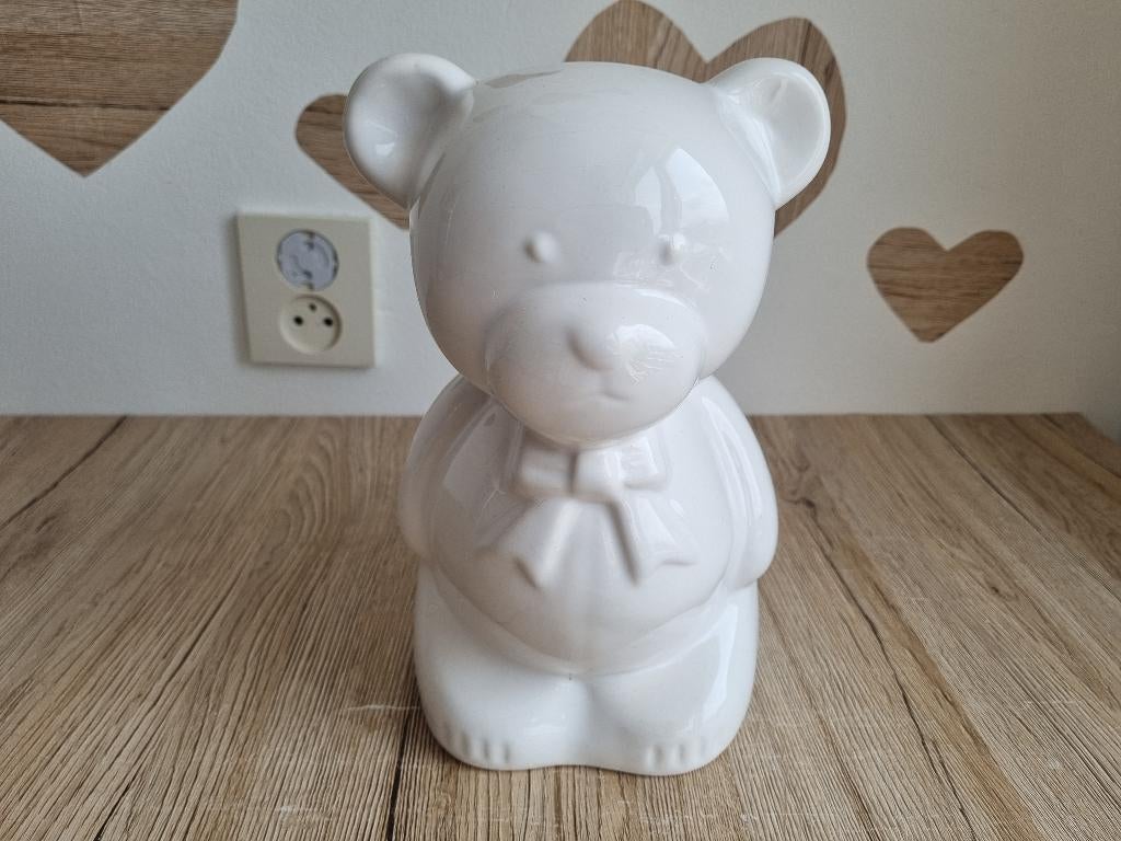 Mooie Vintage Toilet Borstel Houder Model Beer Wit Keramiek, Verzamelen, Beelden en Beeldjes, Verzenden, Zo goed als nieuw, Dier