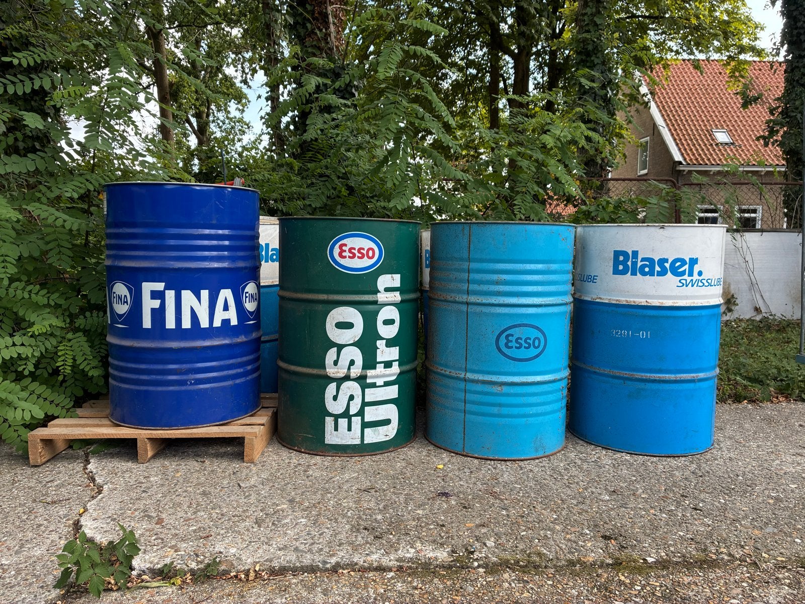 Olievaten, Ophalen, Gebruikt