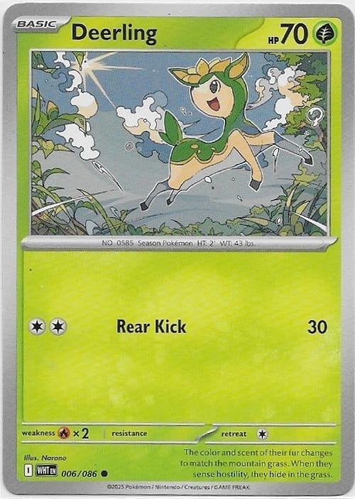 White Flare,  Deerling [common] 6/86, Verzenden, Nieuw, Losse kaart