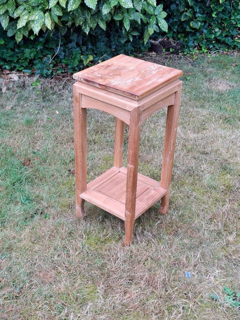 Houten plantentafel / bijzettafel 30x30x70 cm, Ophalen, Minder dan 55 cm, Gebruikt, Klassiek