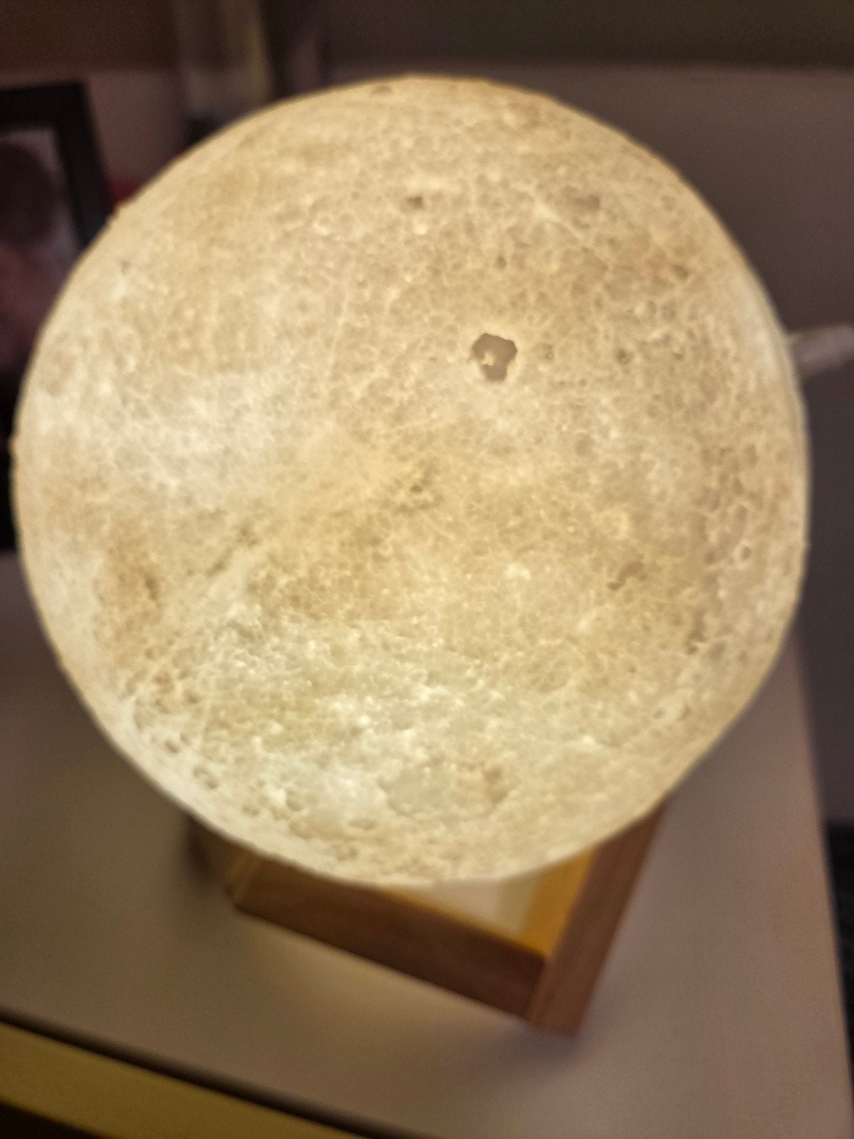 Sfeervolle Oplaadbare Maanlamp met 3 Kleurenstanden, Ophalen of Verzenden, Zo goed als nieuw