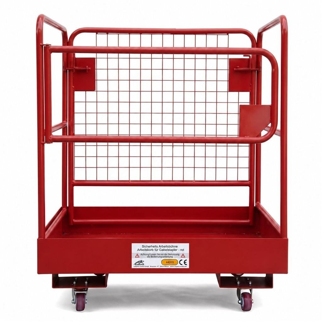 Veiligheidswerkkooi Heftruck | Werkbak Rood 540 kg, Verzenden, Automotive Parts, A.parts@hotmail.nl, Trasmolenlaan 12 3447 GZ Woerden