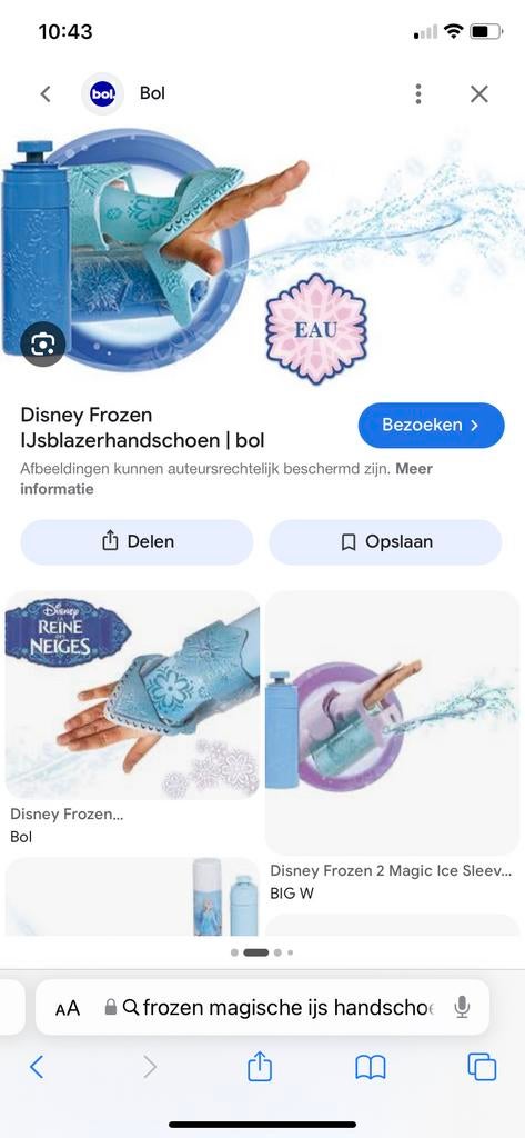 Gezocht: Magische ijshandschoen Frozen (Elsa), Ophalen of Verzenden, Gebruikt, Meisje