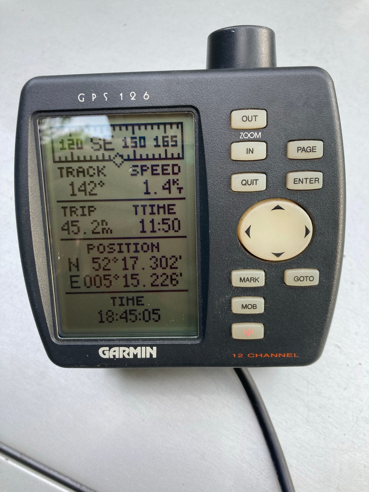 Garmin GPS 126 Marine GPS-ontvanger, Ophalen of Verzenden, Gebruikt, Gps of Kompas