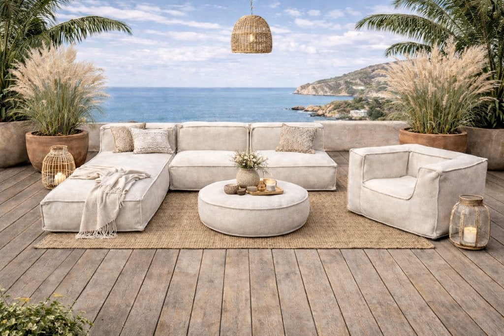 Maya Living Lounge outdoor set demo hoge korting!, Tuin en Terras, Tuinsets en Loungesets, Ophalen, Overige materialen, Bank, Meer dan 8 zitplaatsen