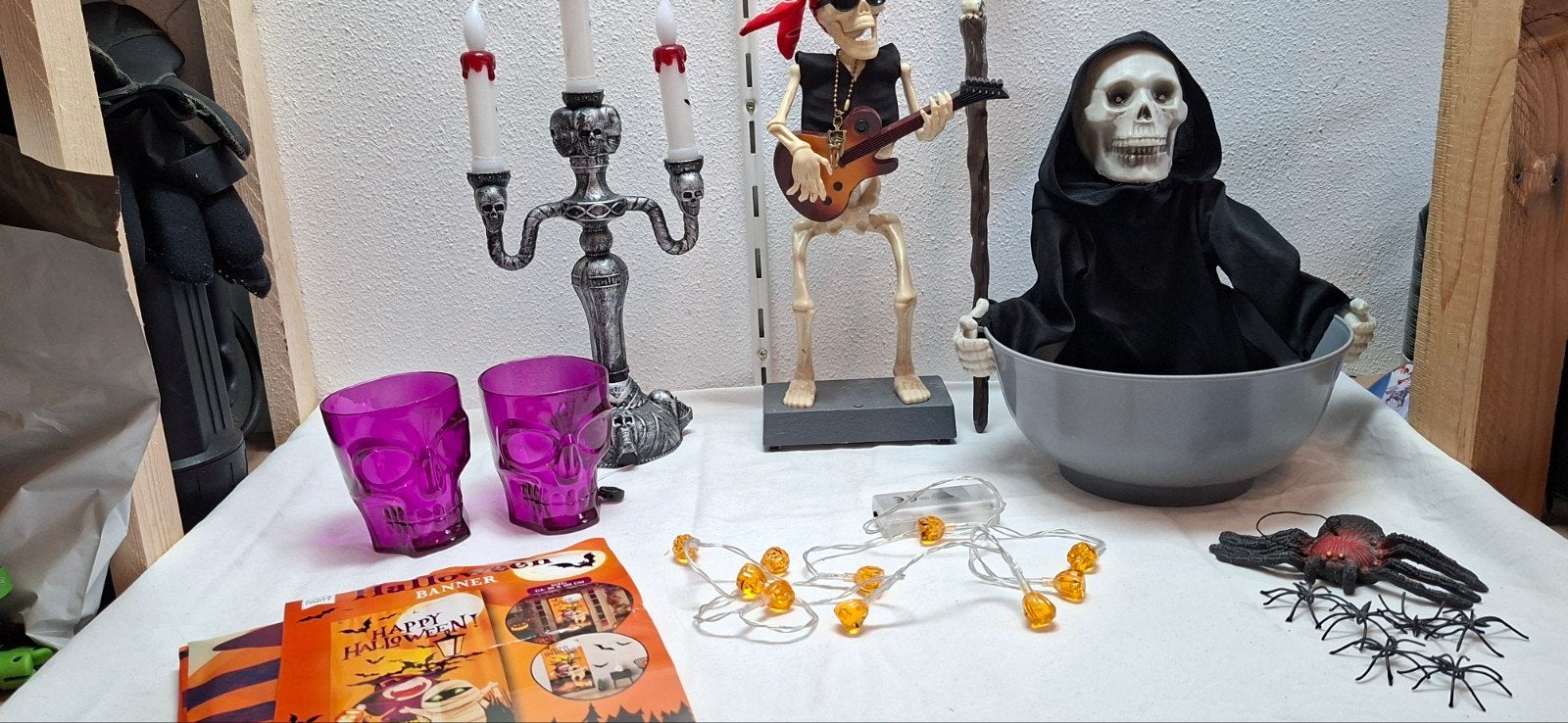 Griezelige Halloween Decoratie Set, diverse artikelen, Ophalen, Zo goed als nieuw, Versiering, Halloween of Griezel