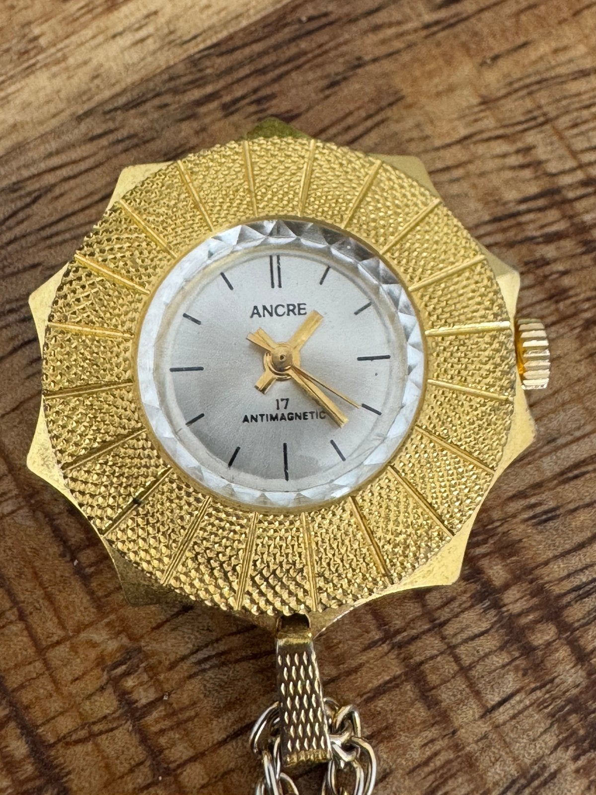 Ancre opwind horloge werkt, Ophalen of Verzenden, Staal, Overige merken, 1960 of later
