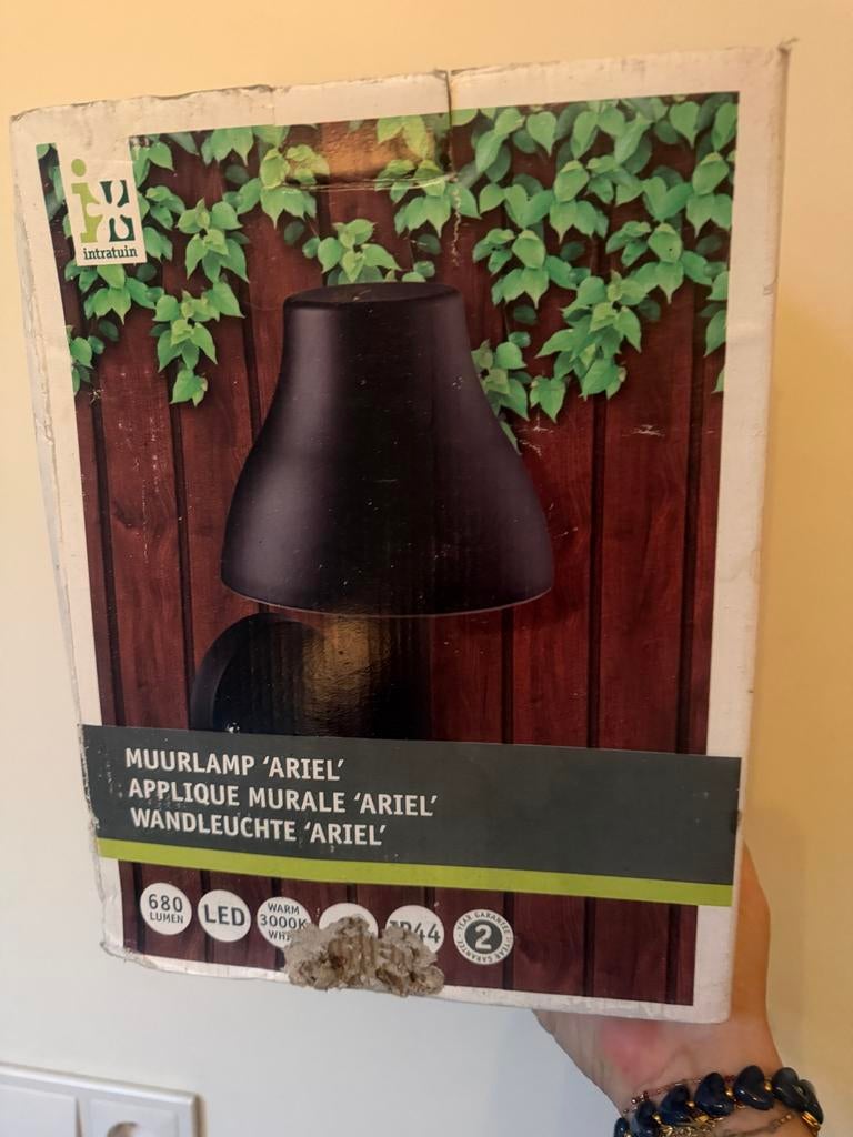 2 st. Intratuin Muurlamp 'Ariel' LED 680 Lumen Warm Wit, Tuin en Terras, Buitenverlichting, Ophalen, Minder dan 50 watt, Wandlamp