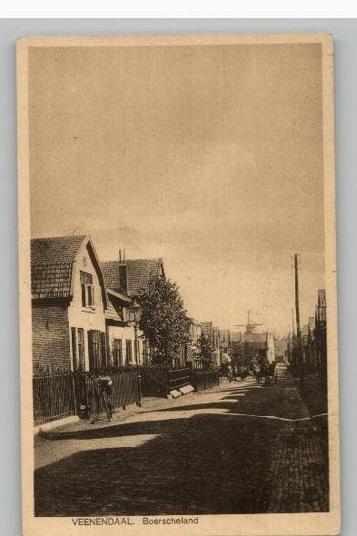 Veenendaal Boerscheland Molen veraf, Verzamelen, Ansichtkaarten | Nederland, Ongelopen, Utrecht, 1920 tot 1940, Ophalen of Verzenden