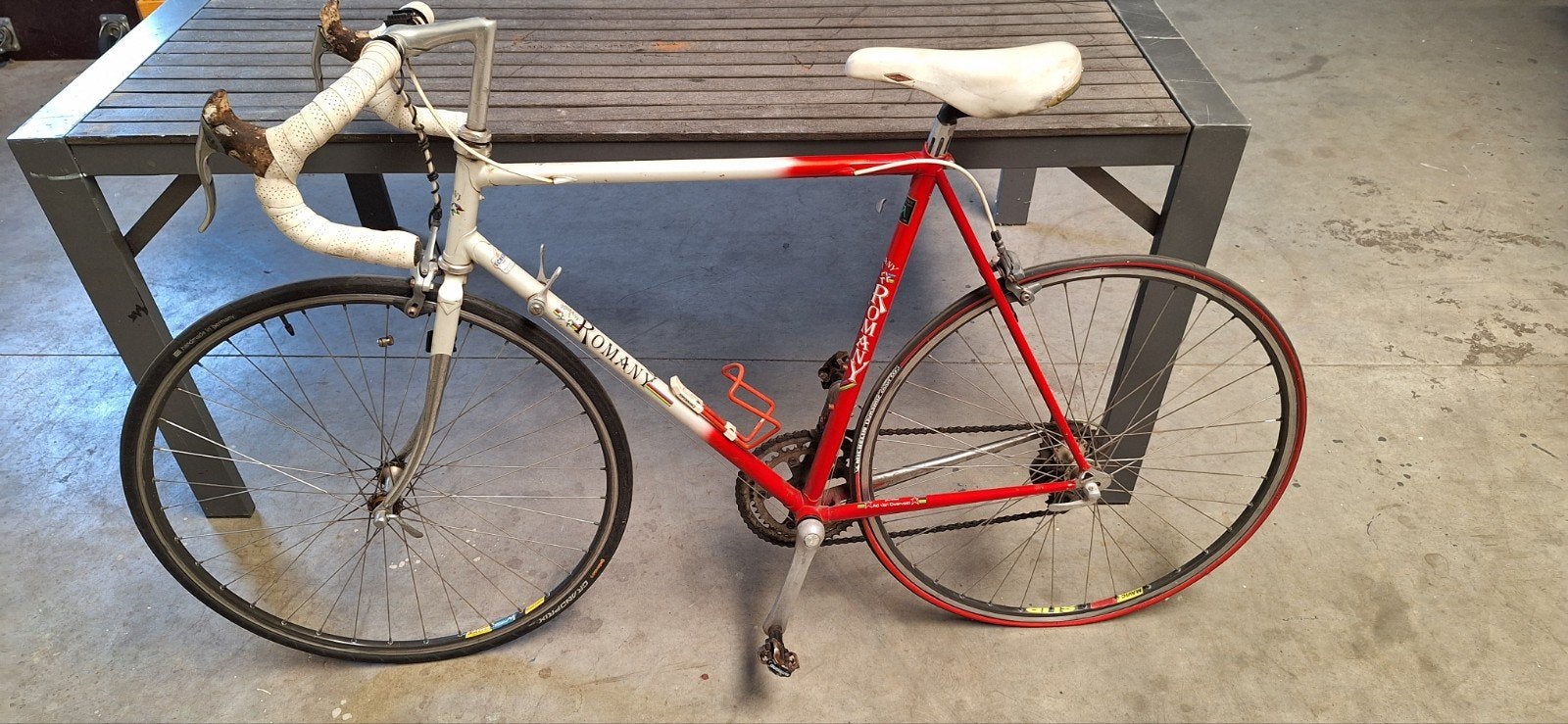 Vintage Romany racefiets - Rood/Wit, Fietsen en Brommers, Fietsen | Racefietsen, Ophalen