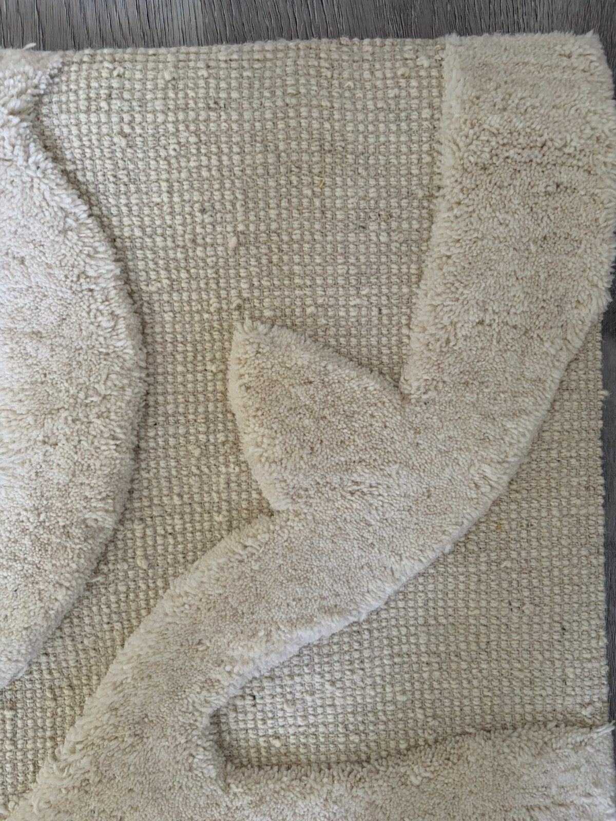 Mooi nieuw beige vloerkleed van Action 130 x 190 wol katoen, Ophalen, Beige, Rechthoekig, Nieuw