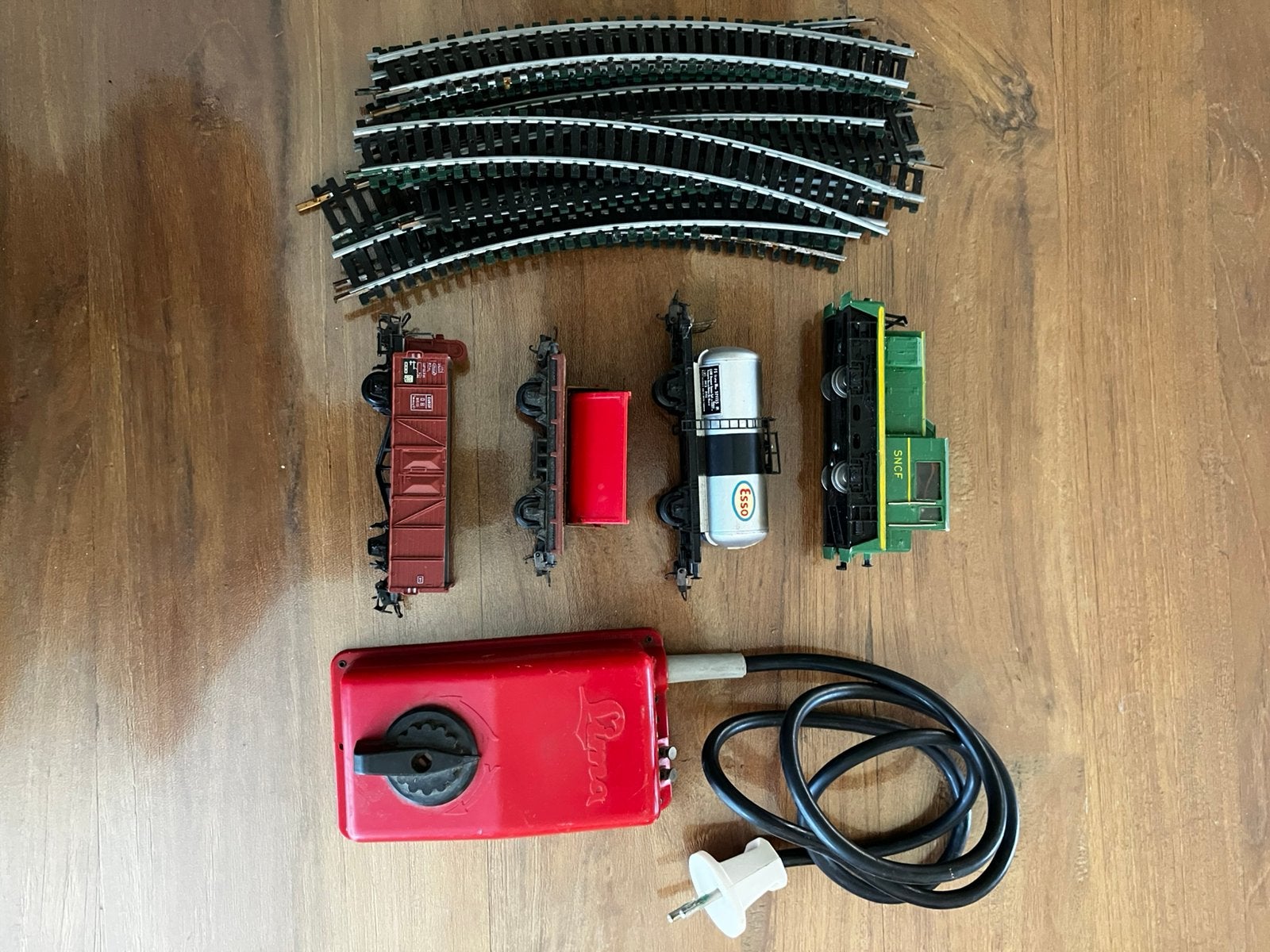 Vintage limo HO modeltreinset hobby, Gebruikt, Gelijkstroom, Ophalen of Verzenden, Analoog