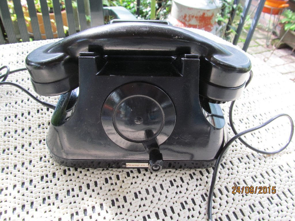 Prachtige antieke zwart Bakelieten Telefoon., Verzamelen, Ophalen of Verzenden, Gebruikt