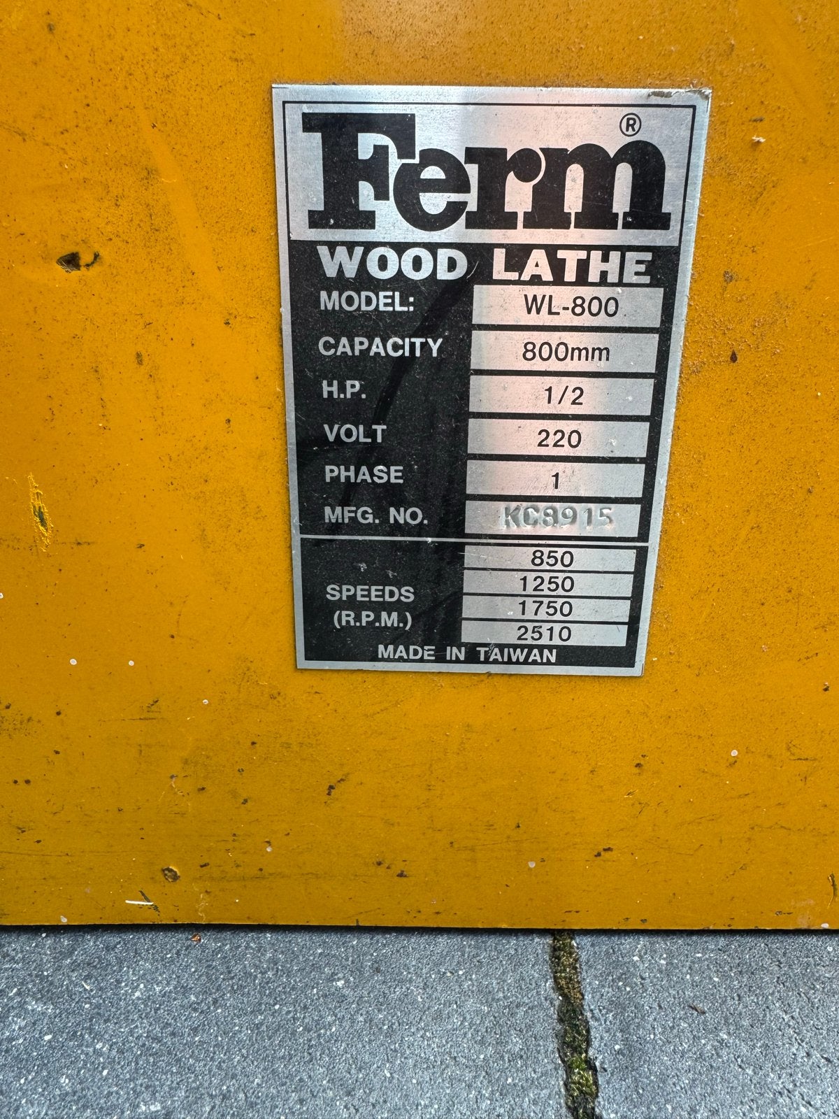 Ferm Houtdraaibank WL-800 - Robuust en Functioneel, Doe-het-zelf en Verbouw, Ophalen of Verzenden, Gebruikt, Houtdraaibank, 500 tot 1000 mm
