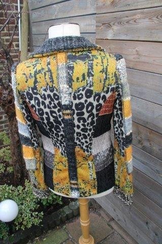 Vest Lulu-H zwart/ oker/ grijs mt S Winter Vaste prijs AANBI, Kleding | Dames, Zwart, Ophalen of Verzenden, Zo goed als nieuw
